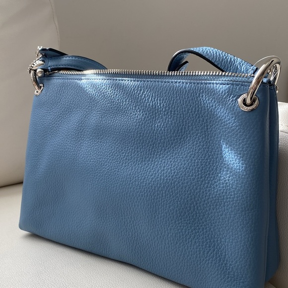 COACH Blue Leather Bag with Silver Details - Picture 7 of 11